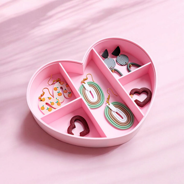 Heart Shape Organiser Tray For Jewellery, Earrings and Small Parts.
