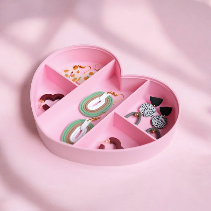 Heart Shape Organiser Tray For Jewellery, Earrings and Small Parts.
