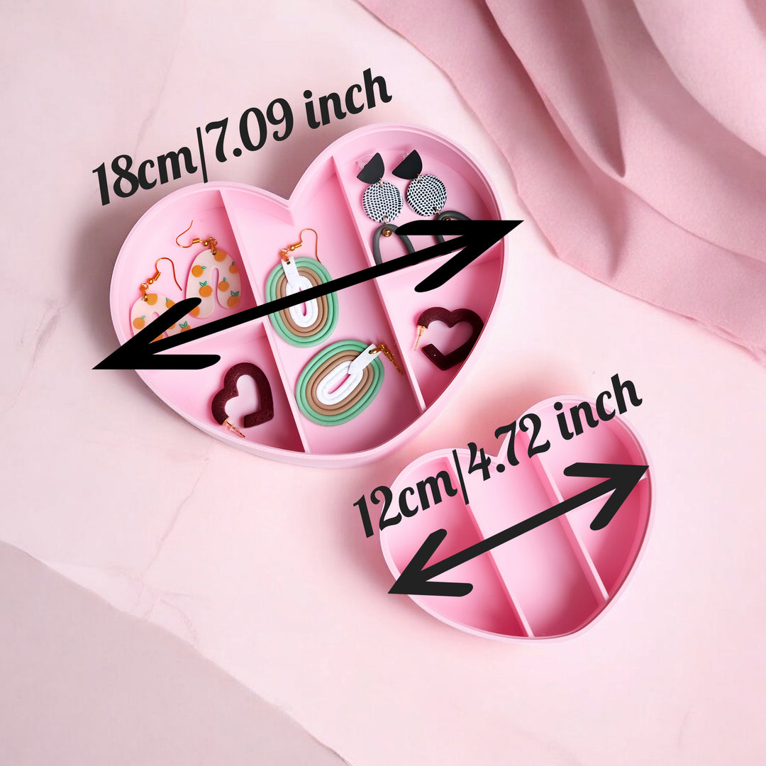 Heart Shape Organiser Tray For Jewellery, Earrings and Small Parts.