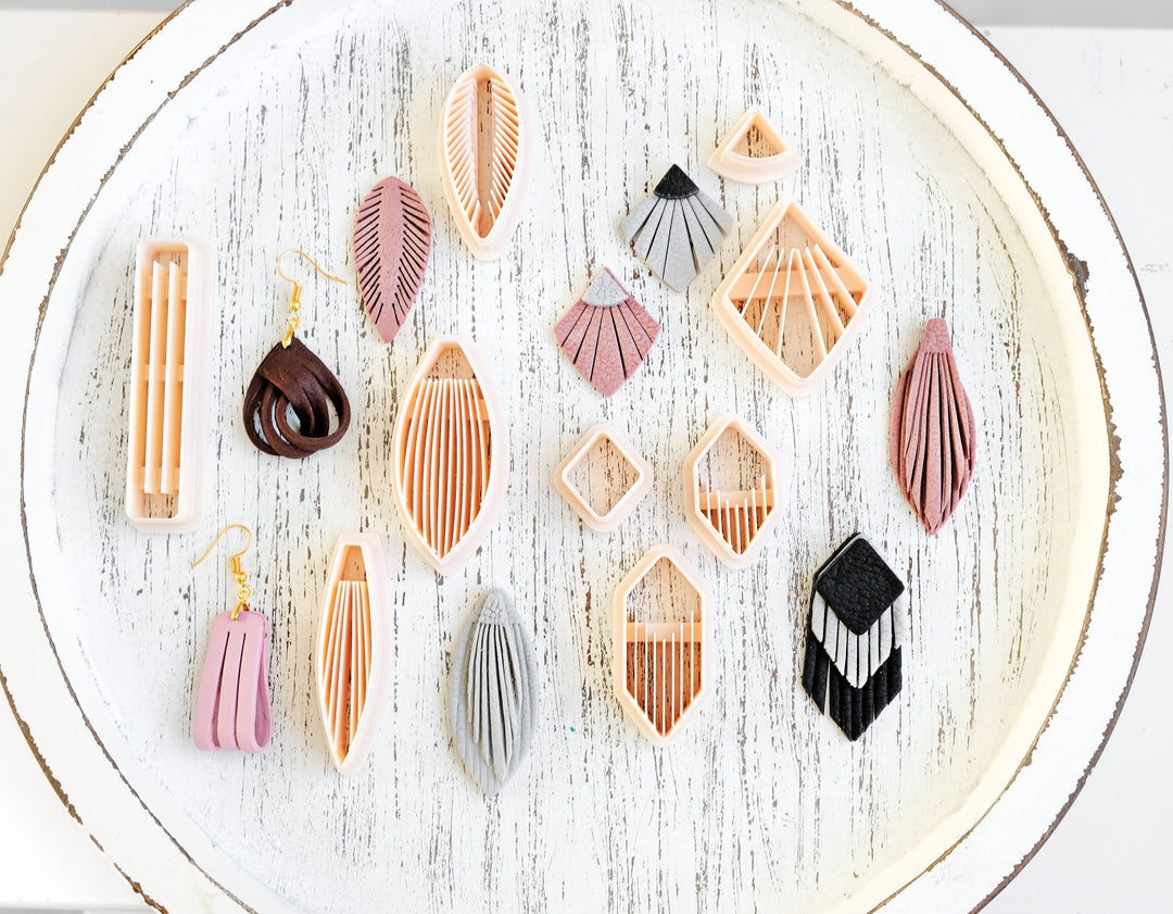 New Arrival!  Leather Imitation Polymer Clay Cutters – Elegance and Texture for Your Designs