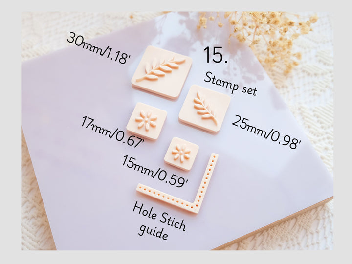 Corner Bookmark Cutter Set for Polymer Clay + Stich Guide Tool | DIY Bookmark Craft Tools | Decorative Clay Cutter Shapes