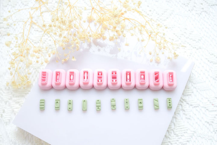 Miniature Book Clay Cutter Set: 3D Printed Polymer Clay Earring Craft - 10pc