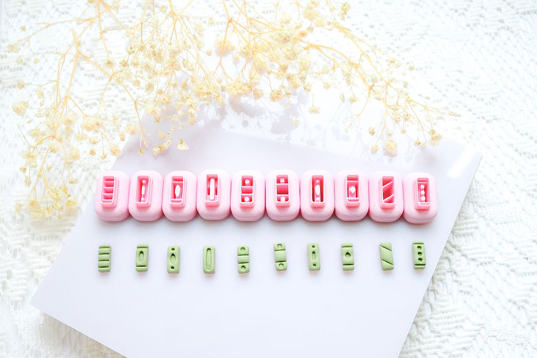 Miniature Book Clay Cutter Set: 3D Printed Polymer Clay Earring Craft - 10pc