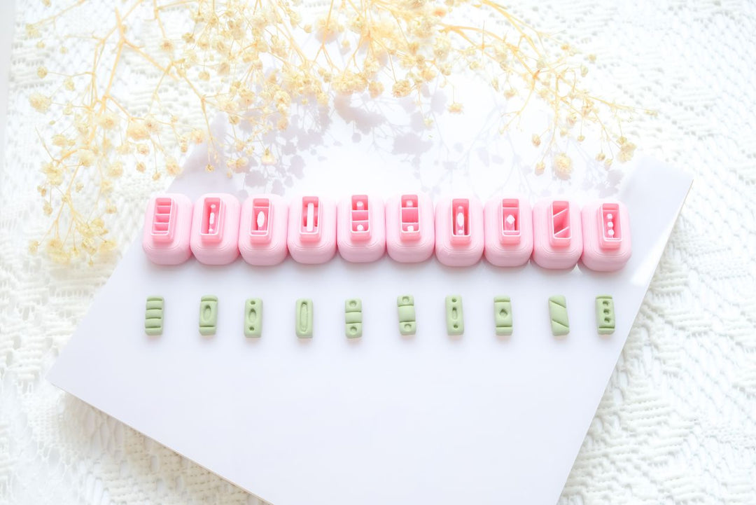 Miniature Book Clay Cutter Set: 3D Printed Polymer Clay Earring Craft - 10pc