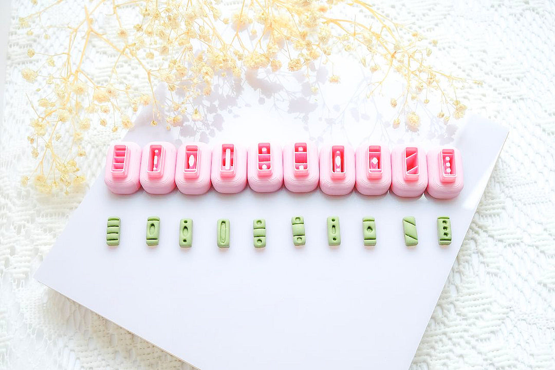 Miniature Book Clay Cutter Set: 3D Printed Polymer Clay Earring Craft - 10pc