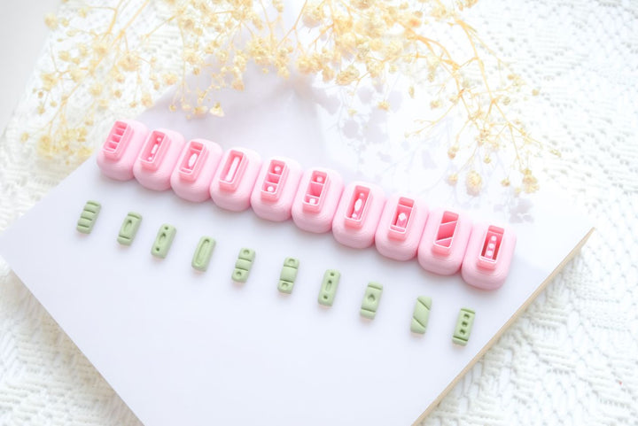 Miniature Book Clay Cutter Set: 3D Printed Polymer Clay Earring Craft - 10pc