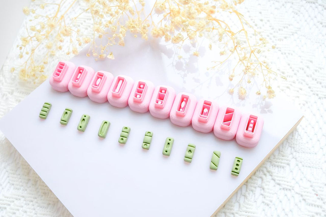Miniature Book Clay Cutter Set: 3D Printed Polymer Clay Earring Craft - 10pc