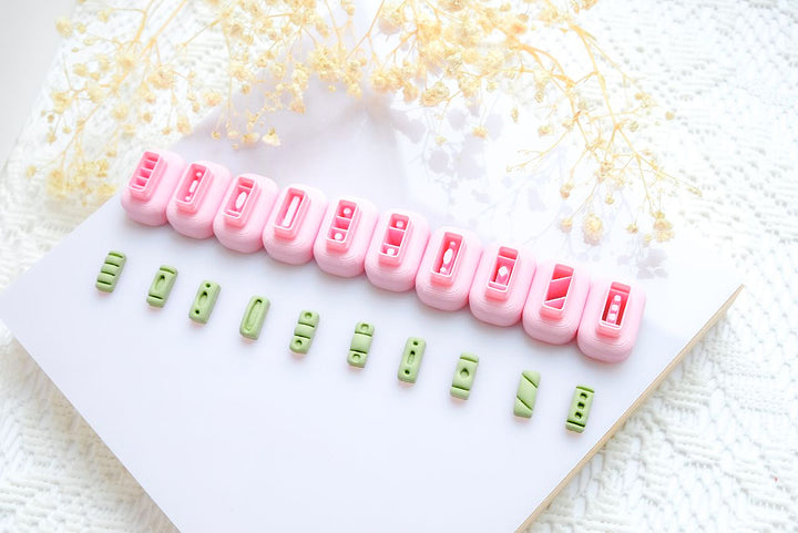 Miniature Book Clay Cutter Set: 3D Printed Polymer Clay Earring Craft - 10pc