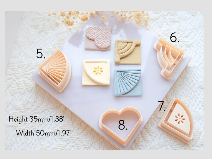 Corner Bookmark Cutter Set for Polymer Clay + Stich Guide Tool | DIY Bookmark Craft Tools | Decorative Clay Cutter Shapes