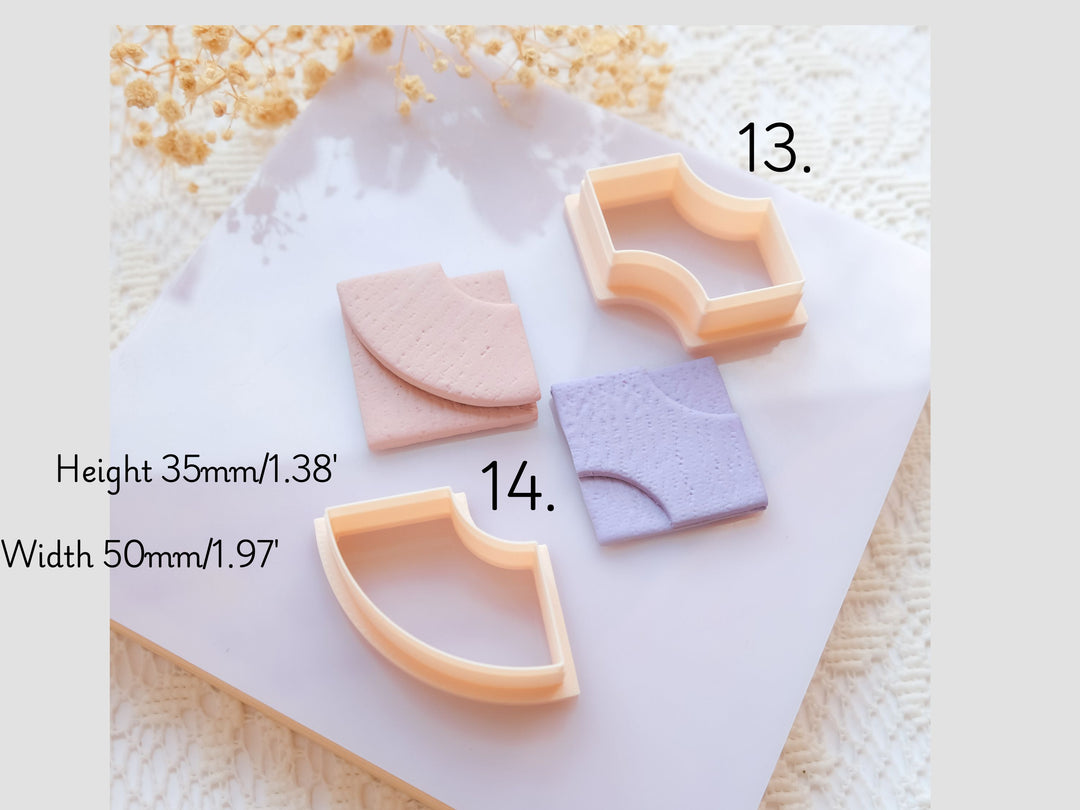 Corner Bookmark Cutter Set for Polymer Clay + Stich Guide Tool | DIY Bookmark Craft Tools | Decorative Clay Cutter Shapes