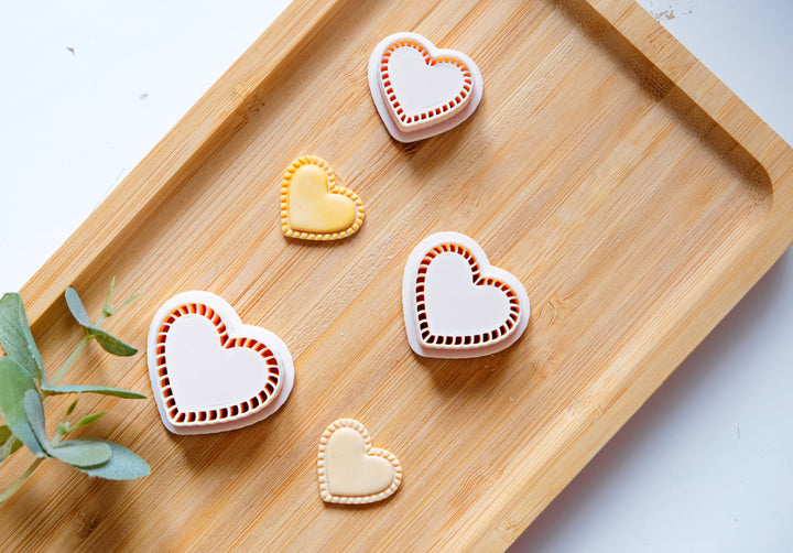 Valentine Heart Pie Polymer Clay Cutter (3pc)