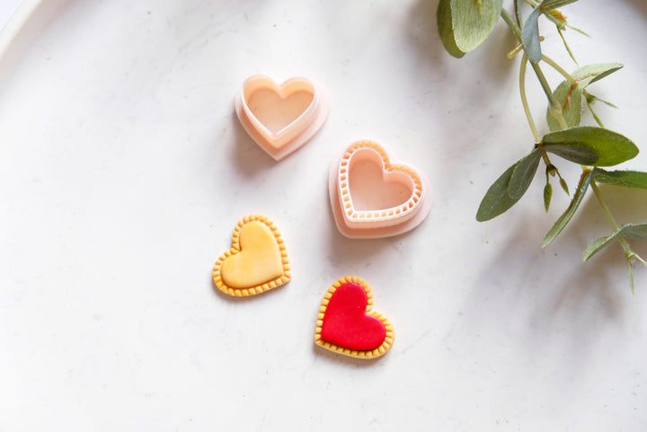 Valentine Heart Pie Polymer Clay Cutter (3pc)