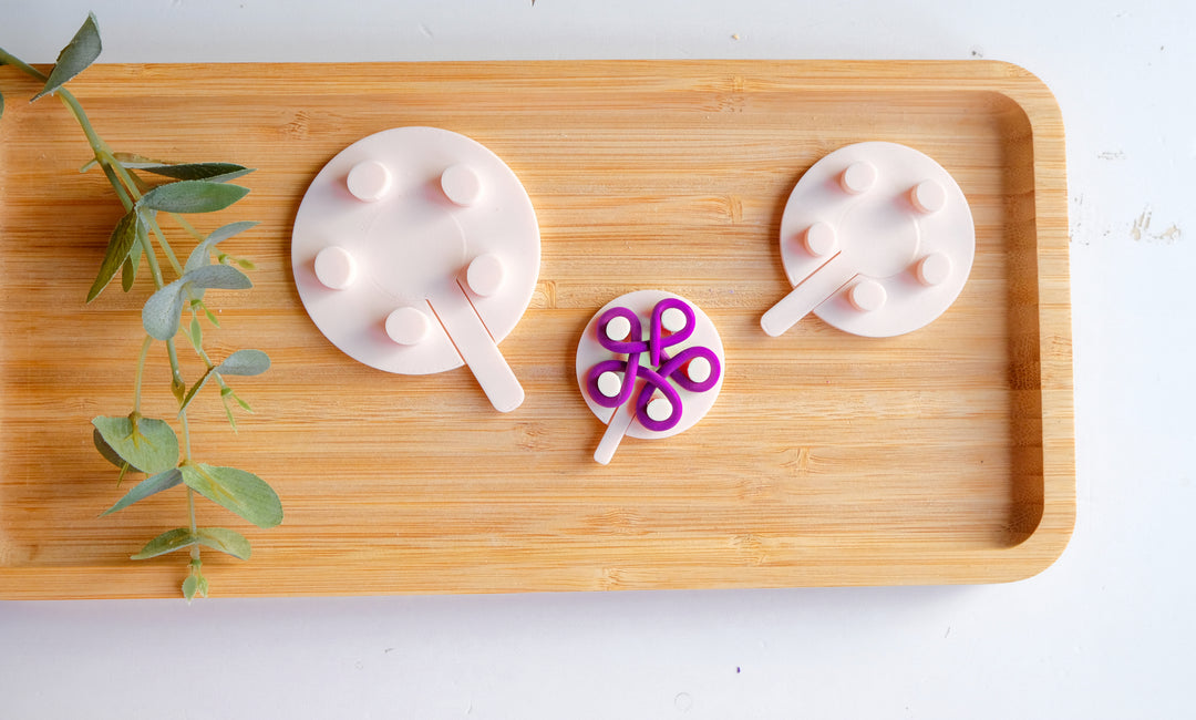 Polymer Clay Flower Thread Guide with SPATULA