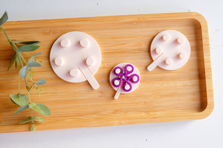 Polymer Clay Flower Thread Guide with SPATULA