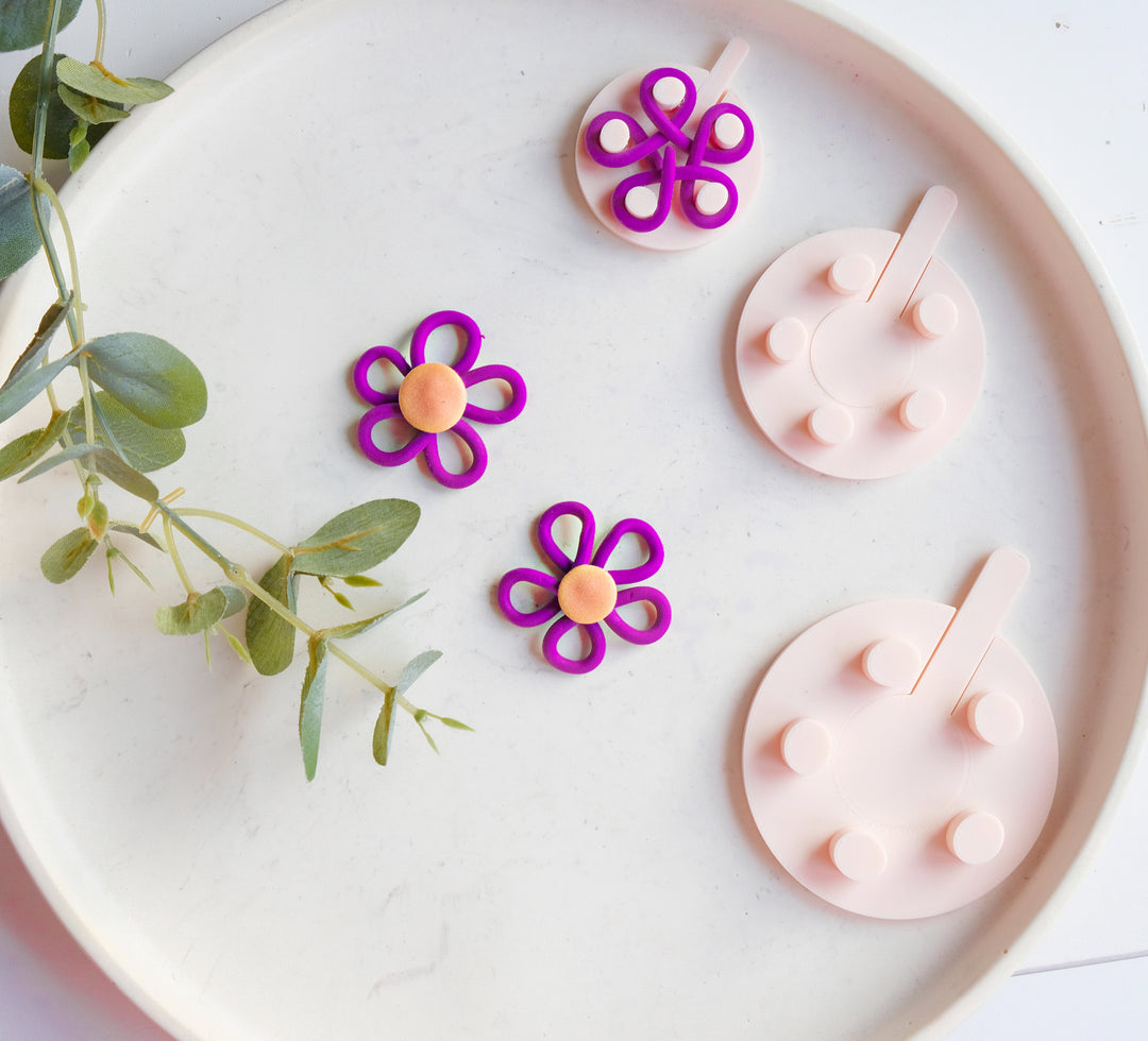 Polymer Clay Flower Thread Guide with SPATULA