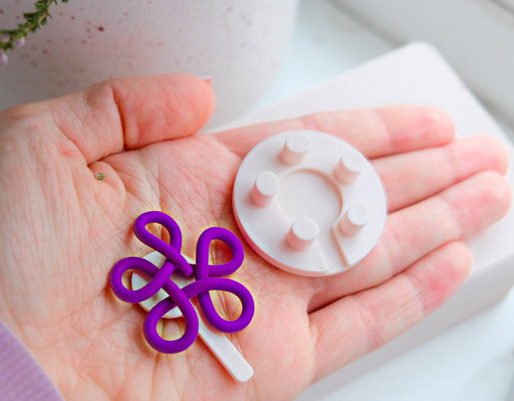 Polymer Clay Flower Thread Guide with SPATULA