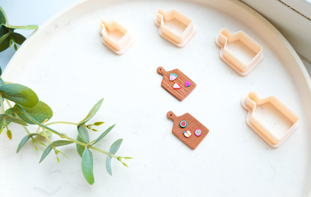 Cutting board Polymer Clay cutter, Cutting Wood Polymer Clay Cutter, Miniature Polymer Clay Cutter