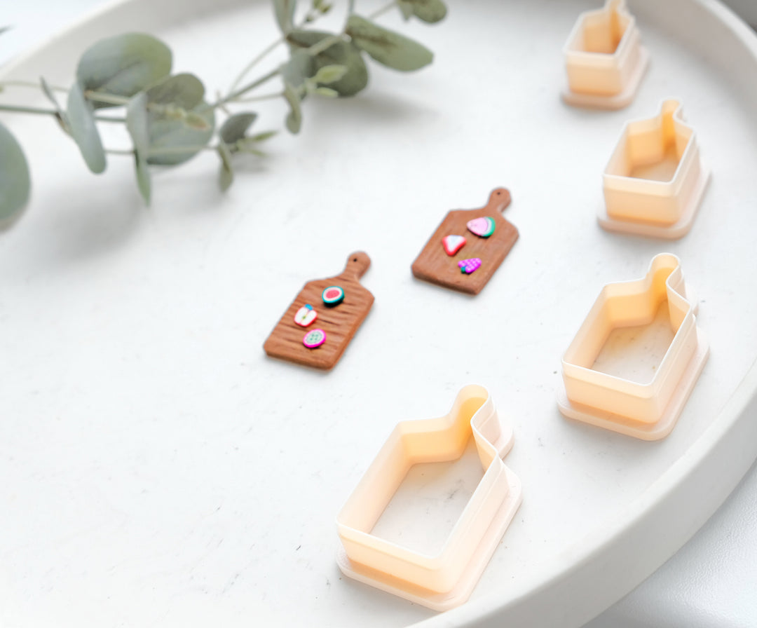 Cutting board Polymer Clay cutter, Cutting Wood Polymer Clay Cutter, Miniature Polymer Clay Cutter