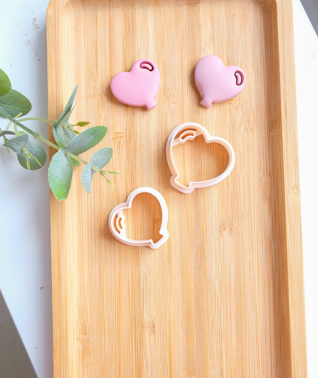 Heart Balloon Clay Cutter, Valentine's Day Polymer Clay Earring Cutters