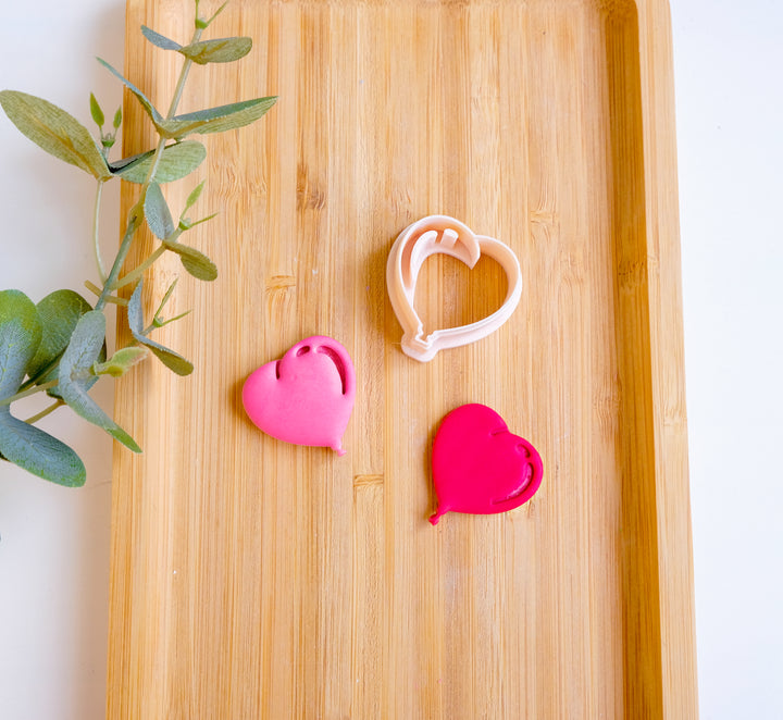 Heart Balloon Polymer Clay Cutter,Valentine Heart Clay Cutter