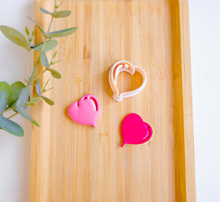 Heart Balloon Polymer Clay Cutter,Valentine Heart Clay Cutter