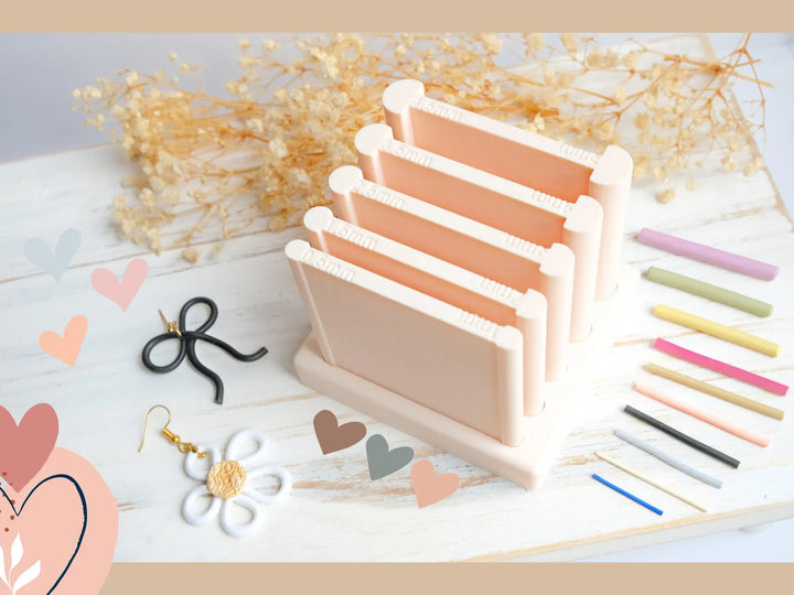 Hoop and Strip Roller , Polymer Clay Thickness & Roller Guide Set, Clay Tube, Gradient Blending Tool for Polymer Clay Earrings