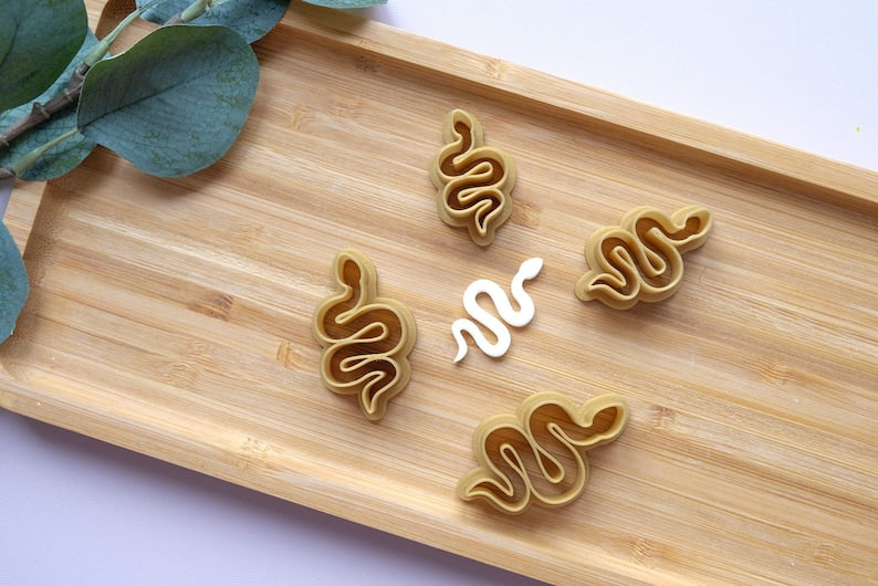 Snake clay cutter, Snake earrings, Snake jewelry, Snake cookie cutter, Earing making tools, Cookie cutters, Fondant cutter, Hair clip cutter