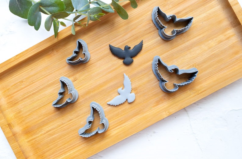 Raven Bird Polymer Clay cutter, Animal Clay cutter, Polymer clay earring cutter, Bird cutter, Hair clip cutter, Cats stamp, Cookie cutter