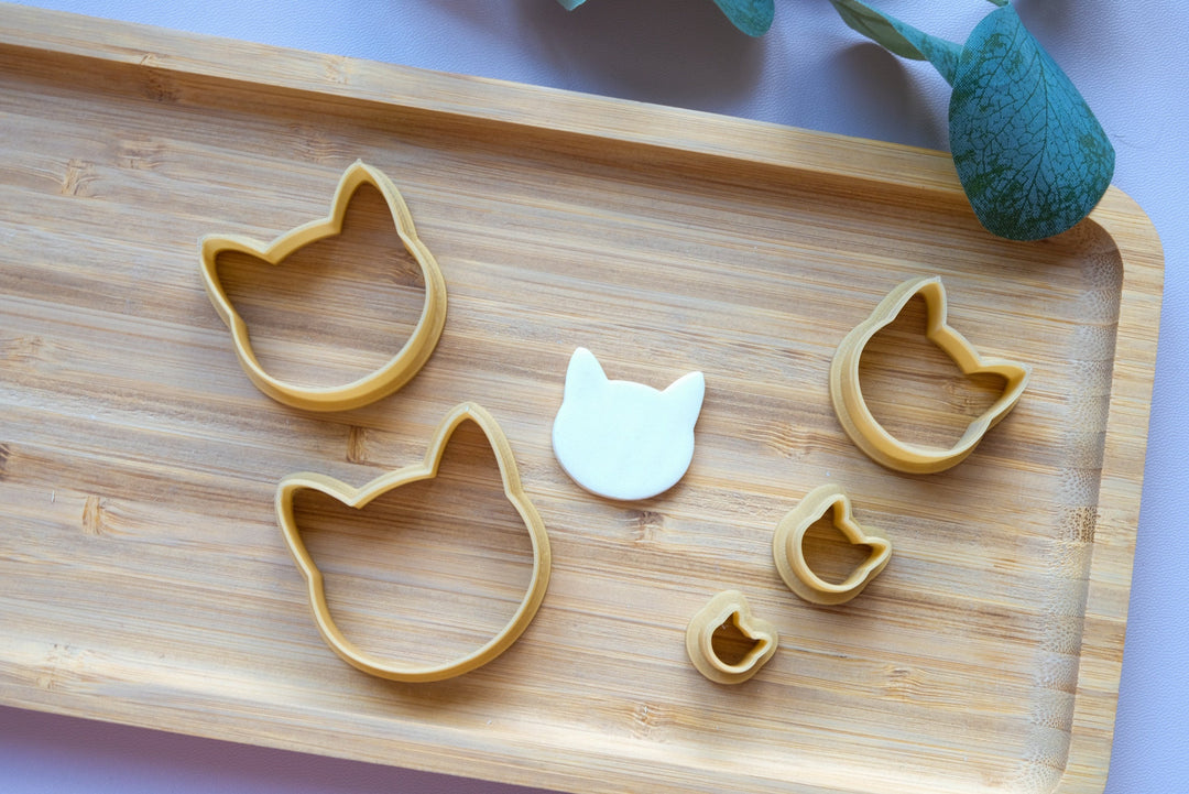 Cat earring clay cutter, Cat polymer clay cutter, Earring cutter, Earring clay cutter, Dough cutter, Cat sugar cookie cutter