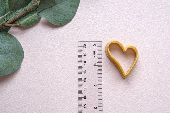 Heart clay cutter, Abstract Heart Polymer Clay Cutter, Cookie cutter, Heart hair clip cutter, Biscuit cutter, Earring making tool, Clay tool