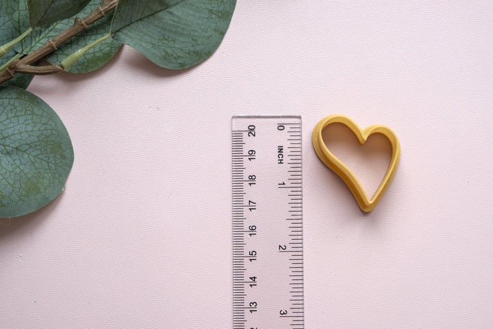 Heart clay cutter, Abstract Heart Polymer Clay Cutter, Cookie cutter, Heart hair clip cutter, Biscuit cutter, Earring making tool, Clay tool