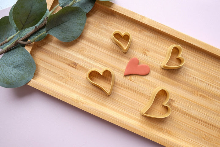 Heart clay cutter, Abstract Heart Polymer Clay Cutter, Cookie cutter, Heart hair clip cutter, Biscuit cutter, Earring making tool, Clay tool