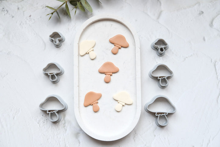 Mushroom clay cutter, Mushroom Cutter, Cookie cutter, Mushroom earrings, Gnome cutter, Earring making tool, Mushroom imprint cutter