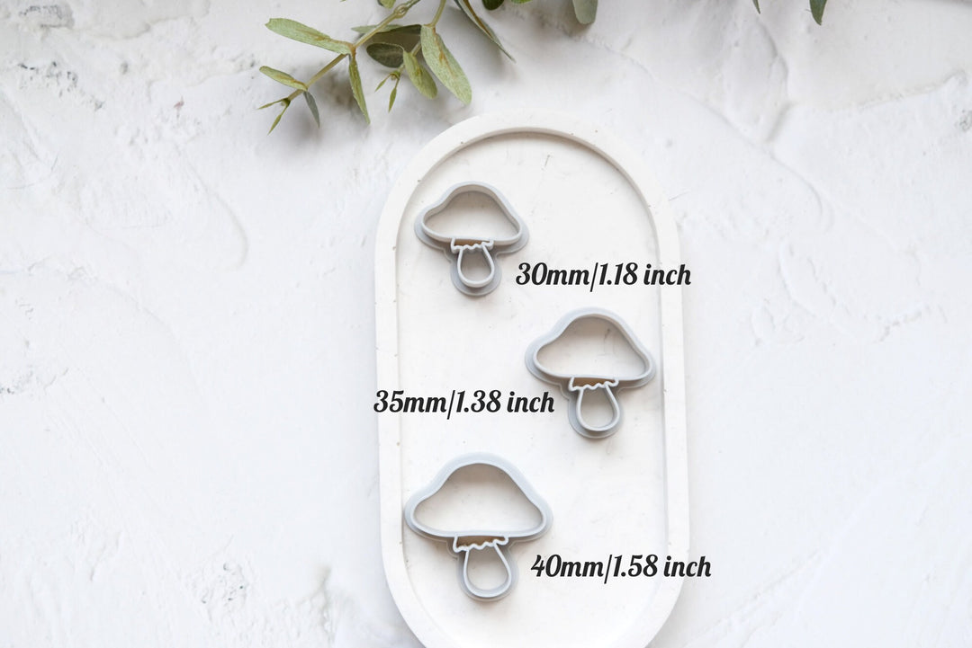 Mushroom clay cutter, Mushroom Cutter, Cookie cutter, Mushroom earrings, Gnome cutter, Earring making tool, Mushroom imprint cutter