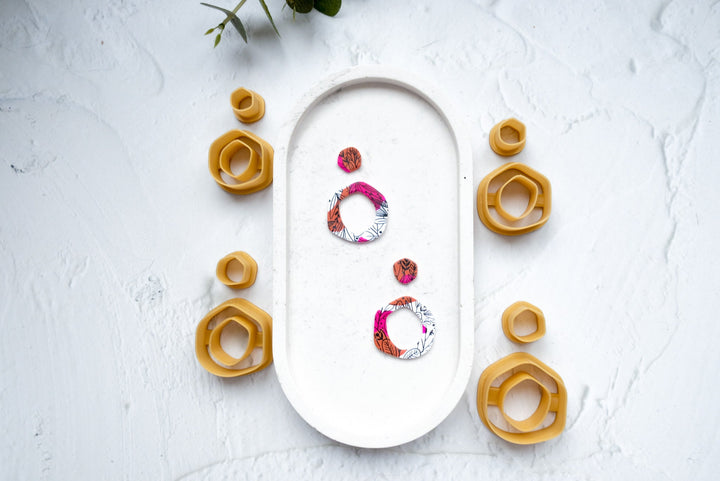 Donut polymer clay cutter, Boho clay cutter, Polymer clay earring cutter, Biscuit cutter, Hair clip cutter, Donut stamp