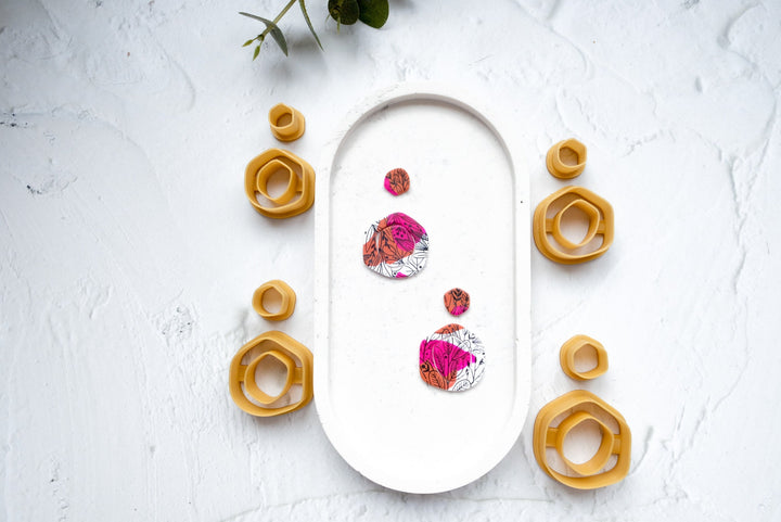 Donut polymer clay cutter, Boho clay cutter, Polymer clay earring cutter, Biscuit cutter, Hair clip cutter, Donut stamp