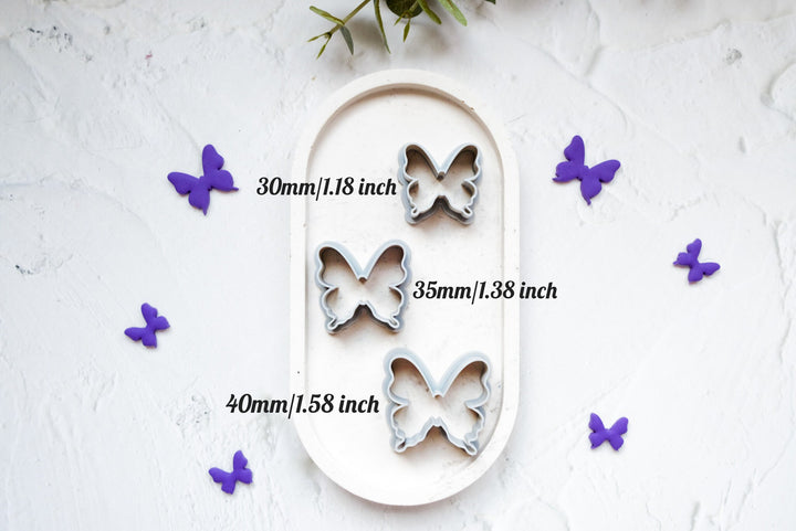 Butterfly polymer clay cutter, Butterfly hair clip, Butterfly earring cutter, Spring earring cutter, Butterfly stencil, Butterfly stamp