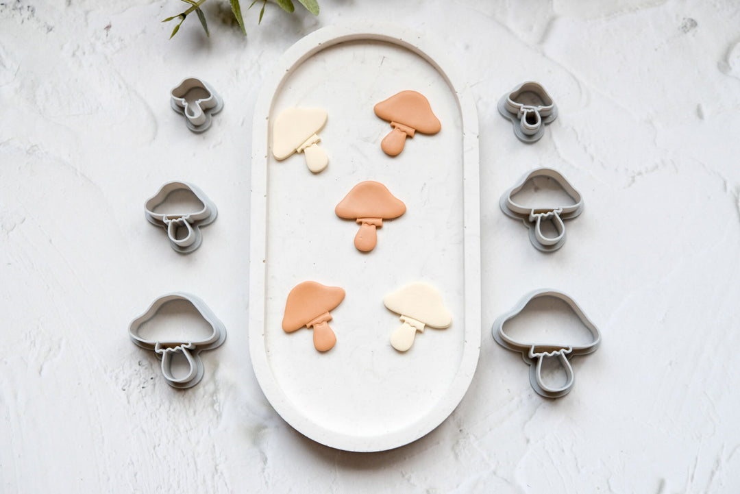 Mushroom clay cutter, Mushroom Cutter, Cookie cutter, Mushroom earrings, Gnome cutter, Earring making tool, Mushroom imprint cutter