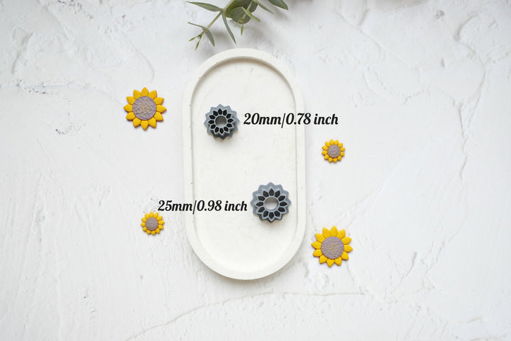 Sunflower clay cutter, Flower Clay earring Cutter, Sunflower cutter, Polymer clay jewelry cutter, Earring making tool, Clay tool