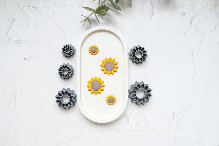 Sunflower clay cutter, Flower Clay earring Cutter, Sunflower cutter, Polymer clay jewelry cutter, Earring making tool, Clay tool