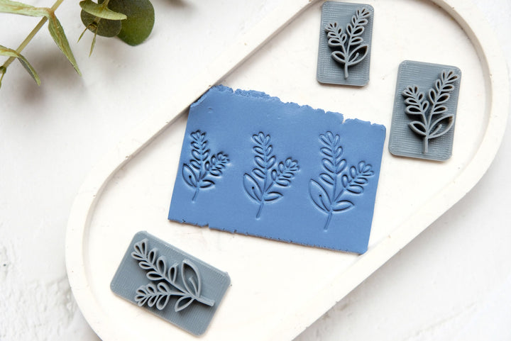 Leaves clay stamp, Flower clay stamp, Clay texture, Floral stamps, Leave and flower stamps, Earring making tools, clay tool set