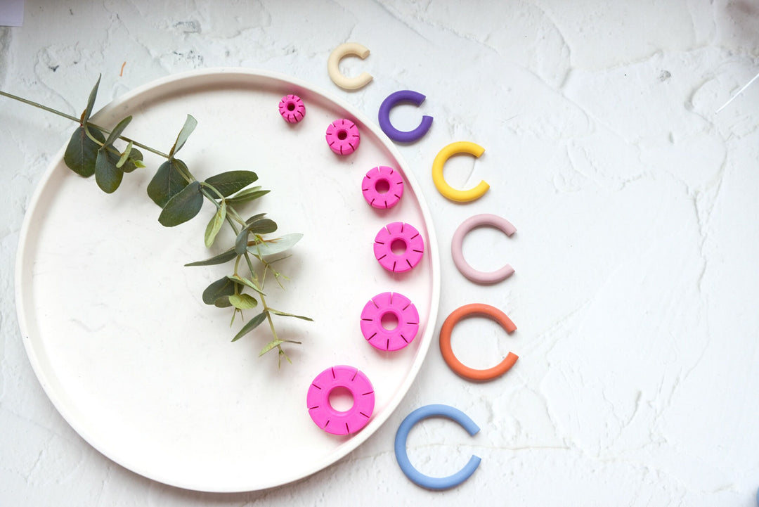 Hoop earring guide ( 8 holes), Polymer Clay hoop measuring guide, Hoop guide, Polymer clay tool, Earring making tool, Clay stamp