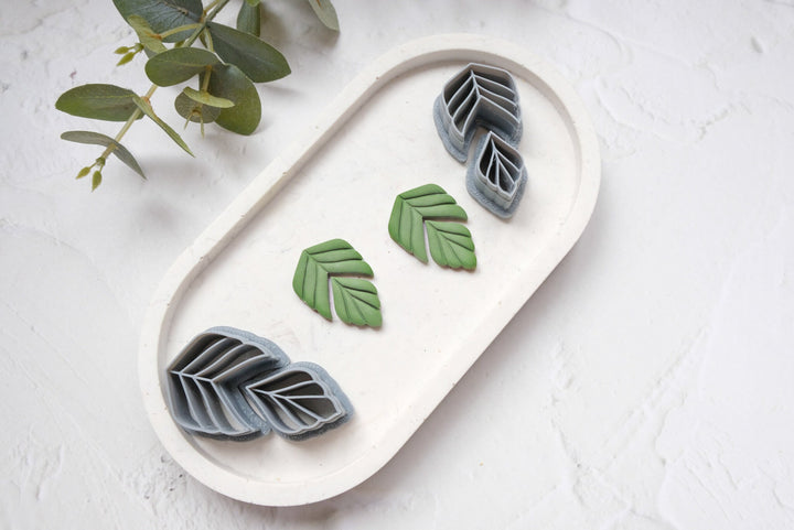 Leaf Combo Polymer Clay Cutters, Flower earring cutter, Hair clip cutter, Geometric shape, Custom earring cutter, Earring cutter