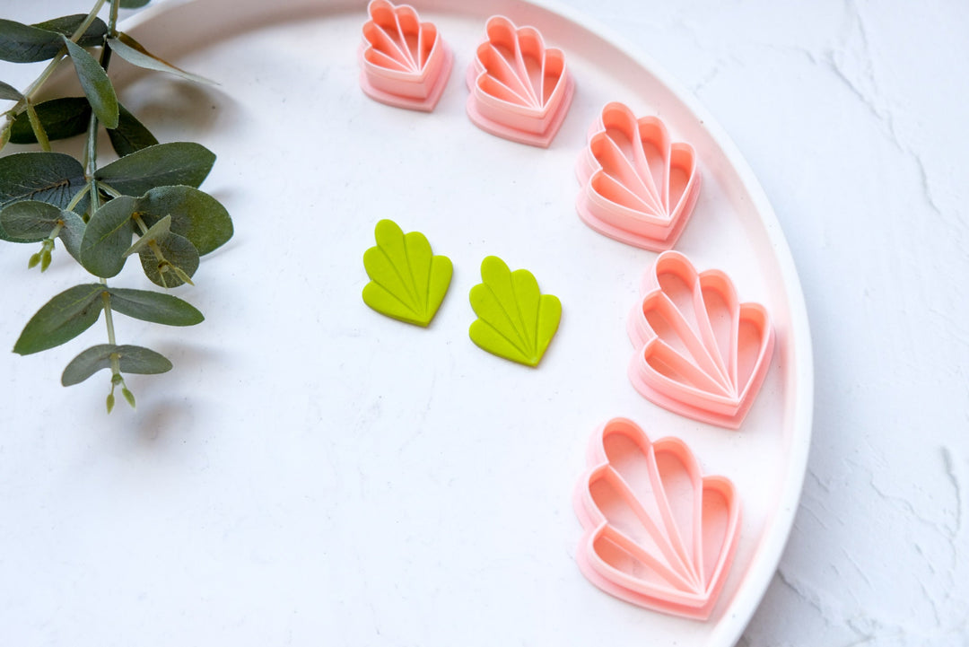 Embossed flower clay cutter, Tulip earring cutter, Spring clay cutter, Flower Clay Cutters, Flower earrings, Polymer clay cutter set