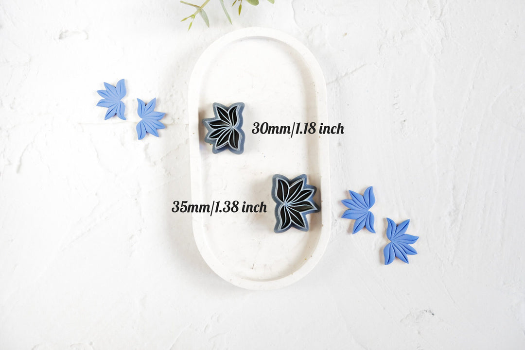 Flower hyacinth clay cutter, Flower earring cutter, Embossed flower Clay Cutter, Clay Cutters, Flower earrings, Polymer clay cutter set