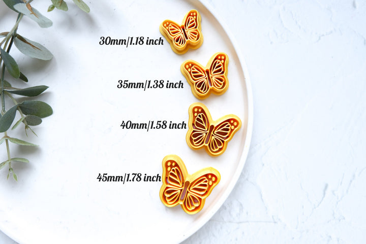 Monarch butterfly polymer clay cutter, Embossed butterfly cutter, Butterfly earrings, Monarch Butterfly, Butterfly Earring cutter