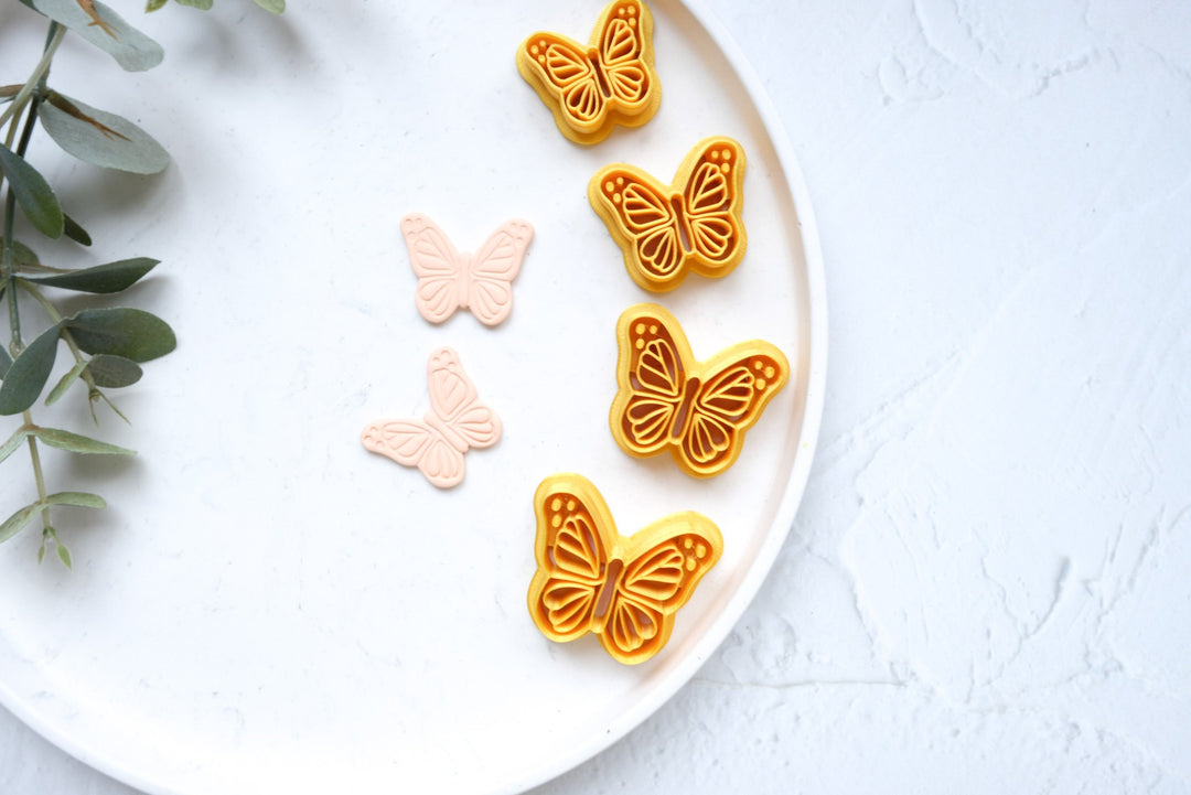 Monarch butterfly polymer clay cutter, Embossed butterfly cutter, Butterfly earrings, Monarch Butterfly, Butterfly Earring cutter