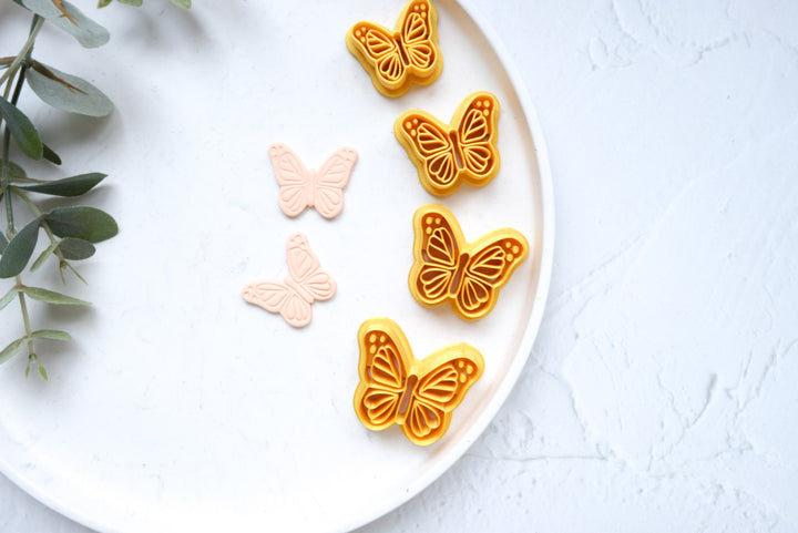 Monarch butterfly polymer clay cutter, Embossed butterfly cutter, Butterfly earrings, Monarch Butterfly, Butterfly Earring cutter