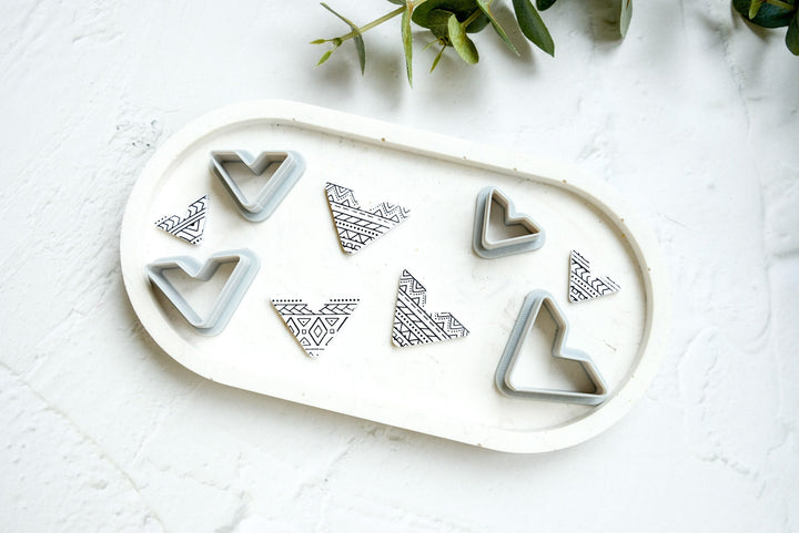 Chevron  Bclay cutter, Polymer clay tool, Earring cutter, Summer earrings, Chevron cutter, Earring making tool, Geometric cutter