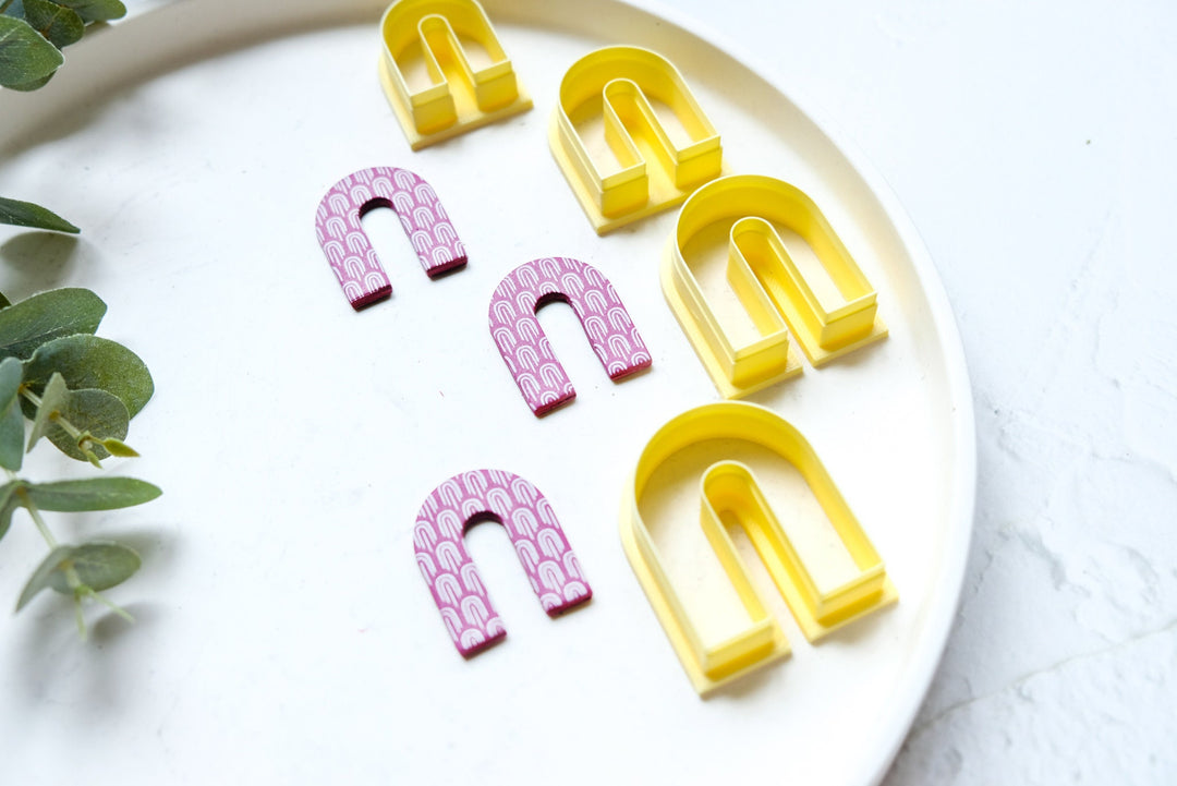 Arch cutter polymer clay cutter, Arch earring cutter, Embossed Arch Cutter, Clay Cutters, Arch earrings, Polymer clay cutter